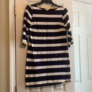 Crown and Ivy Navy and White Striped Dress